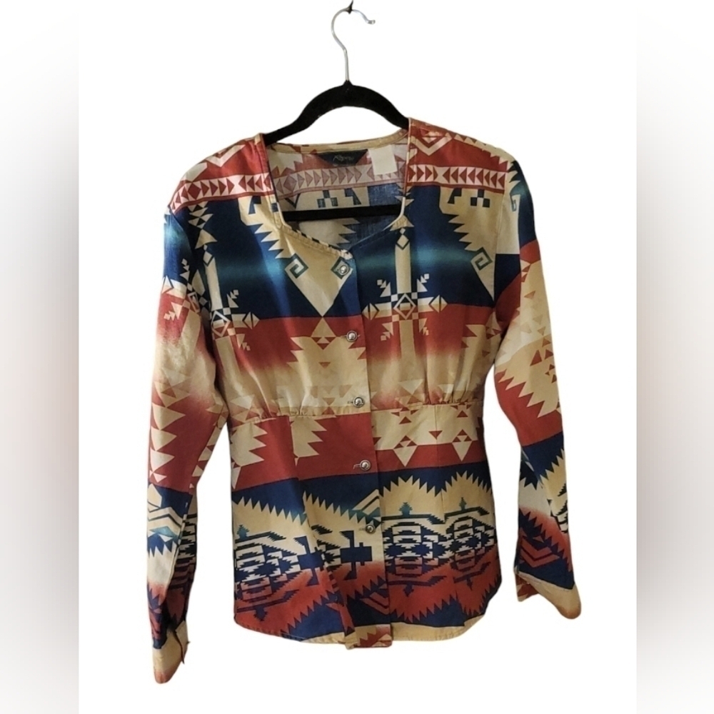 Roper Southwestern Pearl Snap Western Shirt Women’s Small